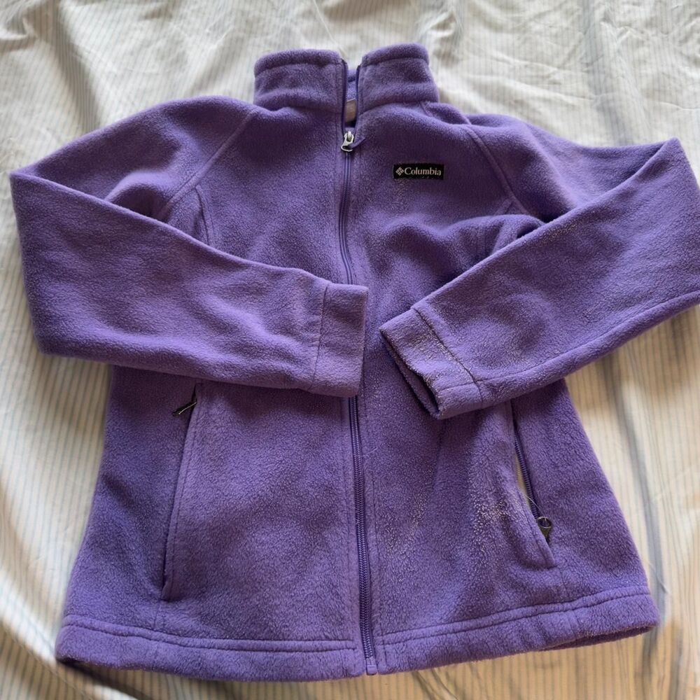 Columbia Girls Benton Springs Fleece Full-Zip Jacket Purple Size L